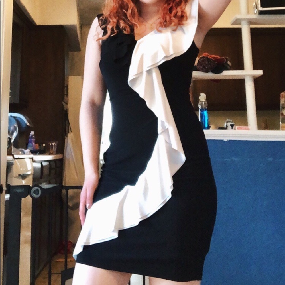 Ralph Lauren black and white formal dress size 2